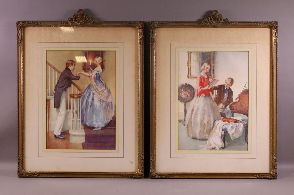 PAIR OF 1920'S FRENCH SCENE PRINTS (1 of 4)