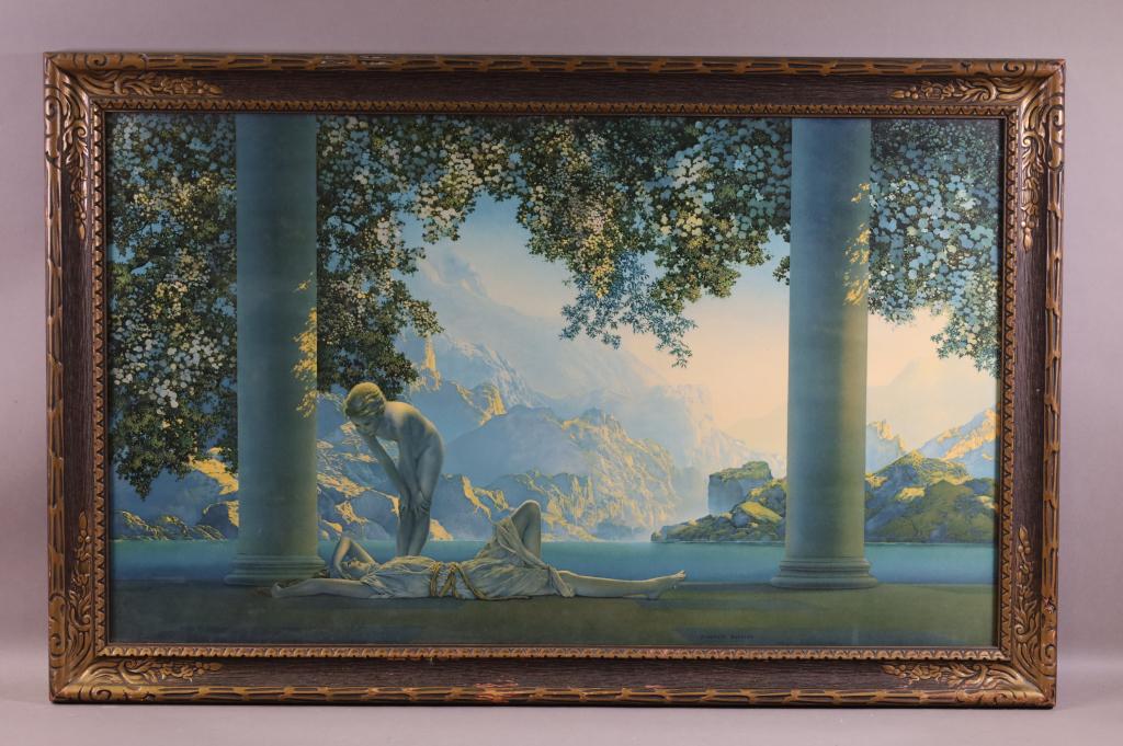 1920'S MAXFIELD PARRISH "DAYBREAK" PRINT (1 of 2)