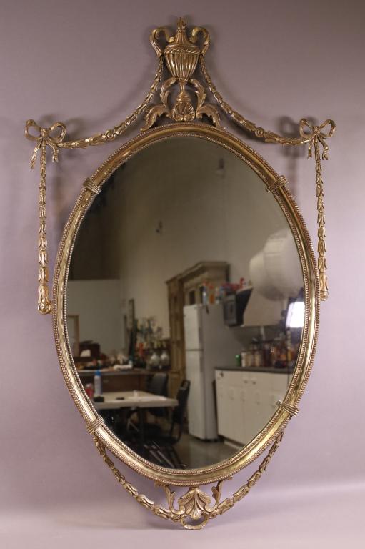 BRASS FRAMED WALL MIRROR (1 of 4)