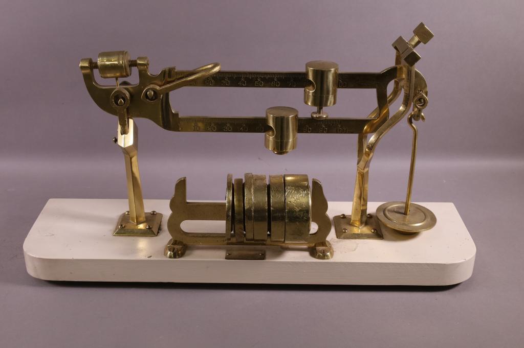 LARGE ANTIQUE BRASS SCALE (1 of 3)