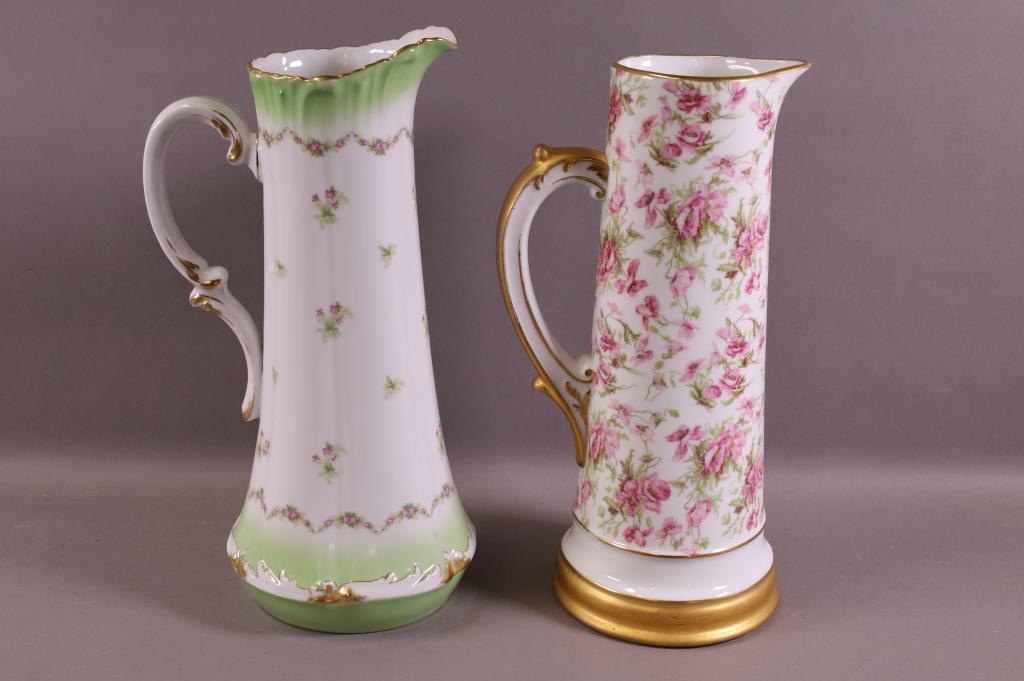 PAIR OF LIMOGES PORCELAIN TANKARDS (1 of 4)