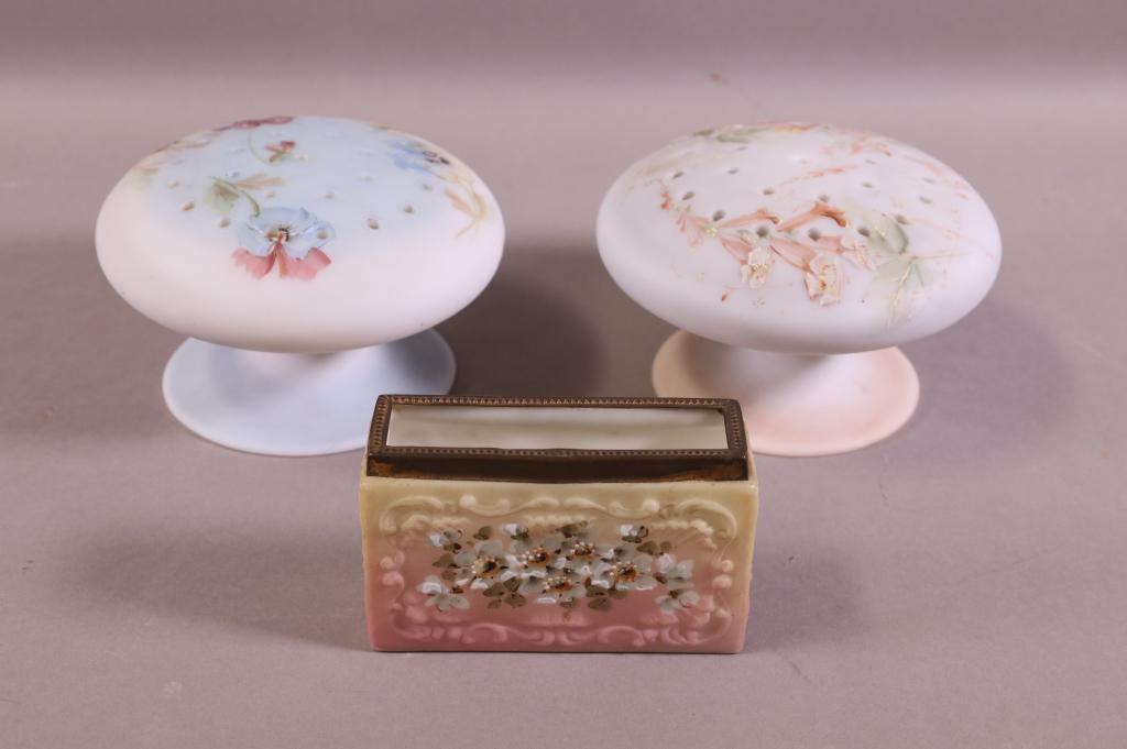 3 PCS VICTORIAN MT. WASHINGTON & WAVECREST GLASS (1 of 5)