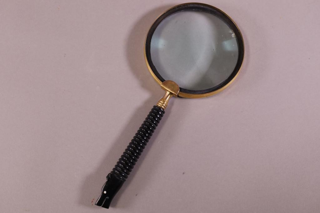 FIGURAL SOAPSTONE MAGNIFYING GLASS (1 of 3)