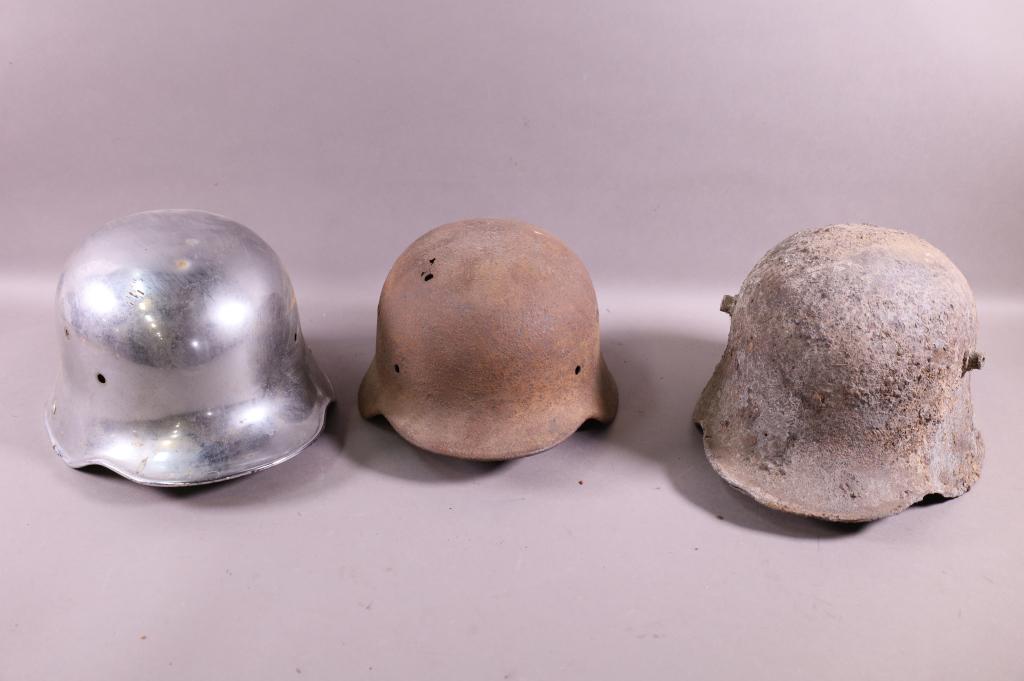 3 GERMAN WWII HELMETS (1 of 9)