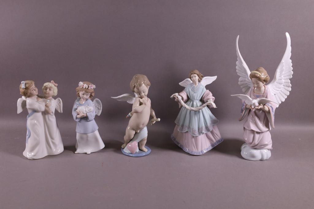 5 LLADRO ANGEL FIGURES (1 of 6)
