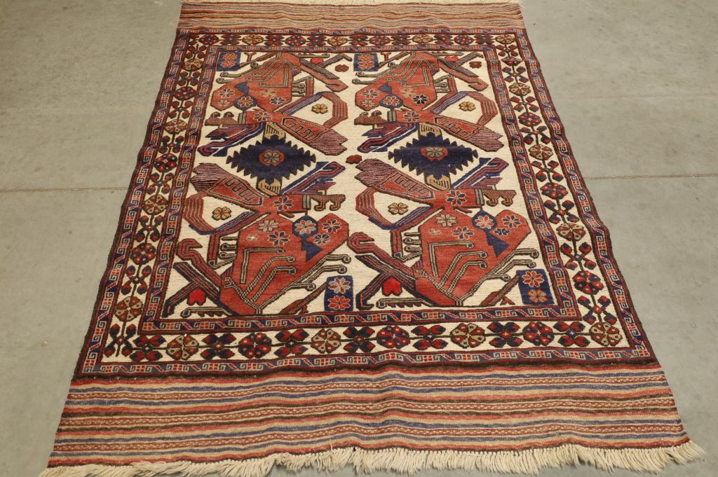 APPROX 6' 2" x 4' 3" HANDMADE RUG (1 of 5)
