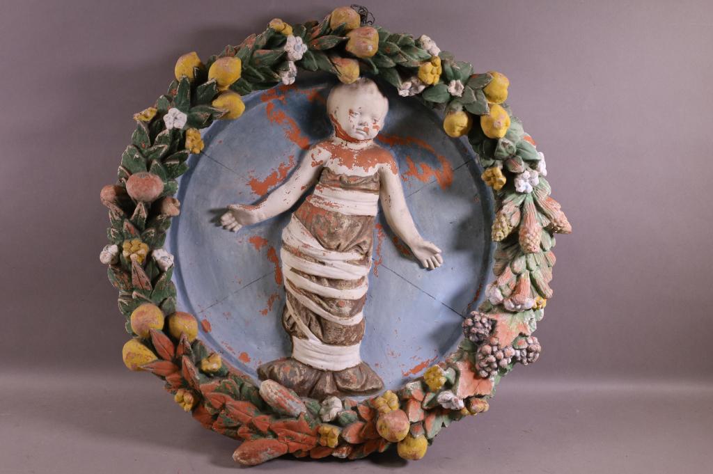 ITALIAN TERRACOTTA WALL PLAQUE (1 of 3)