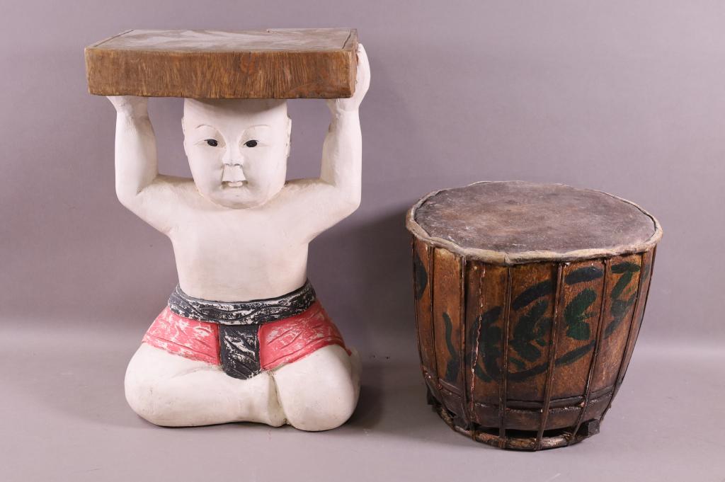 2 PIECES OF ASIAN TABLE ITEMS (1 of 3)