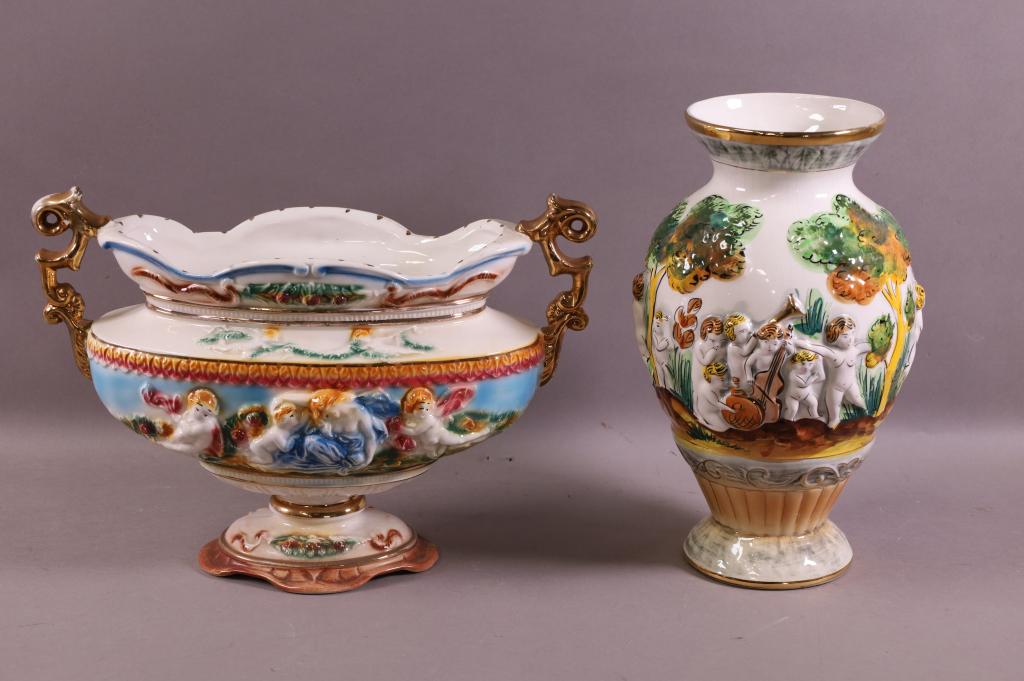 2 PORCELAIN URNS (1 of 4)