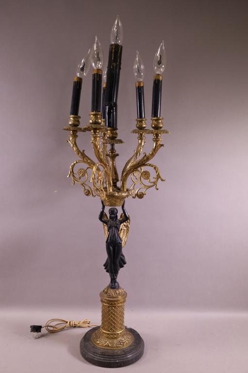 EMPIRE STYLE 6 ARM LAMP (1 of 3)