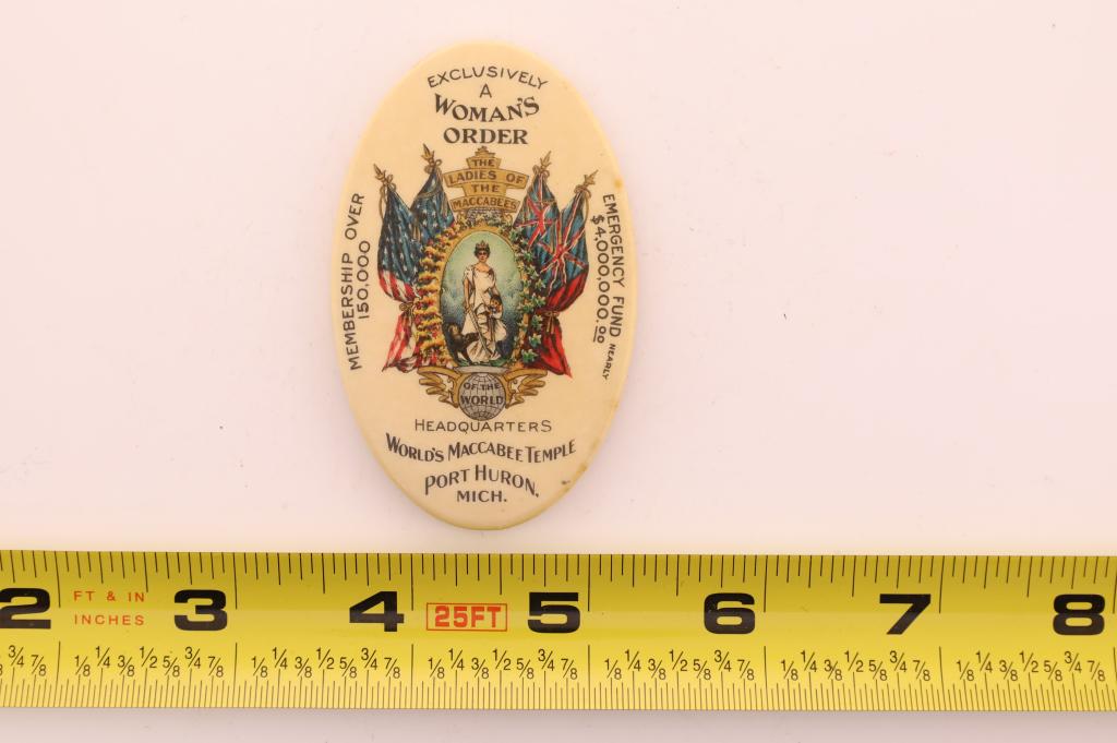 WORLD'S MACCABEE TEMPLE POCKET MIRROR (1 of 1)