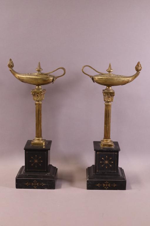 PAIR OF ANTIQUE MANTLE GARNITURES (1 of 4)