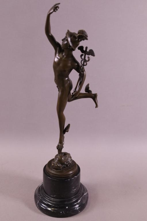 BRONZE MERCURY STATUE (1 of 4)