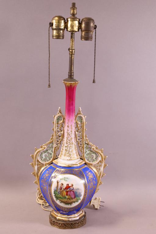 FRENCH PORCELAIN TABLE LAMP (1 of 5)