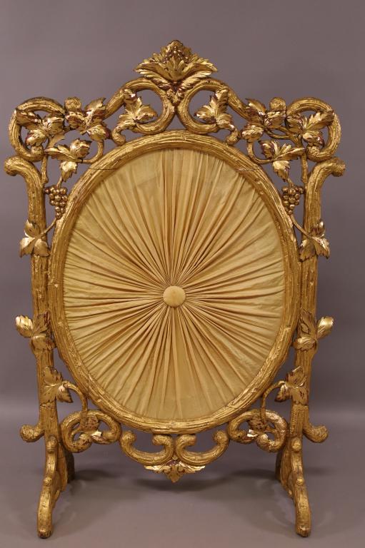 GOLD GILT WOOD FIRE SCREEN (1 of 4)