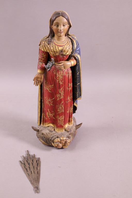 19TH CENTURY WOODEN MEXICAN SANTO (1 of 5)