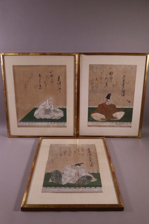3 ASIAN PAINTINGS ON RICE PAPER (1 of 10)