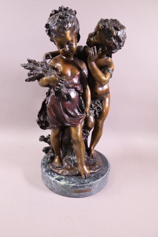 AUGUSTE MOREAU RECAST CHILDREN BRONZE (1 of 4)