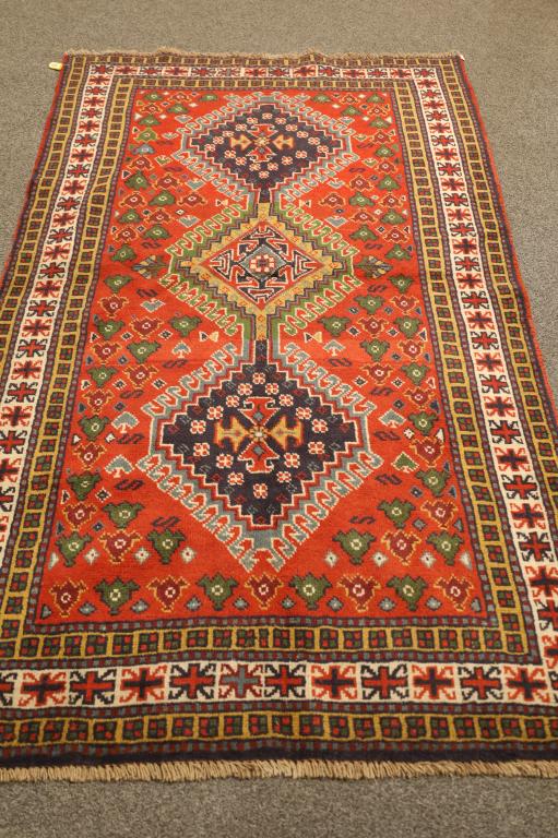APPROX 6' 5" x 3' 9" HANDMADE WOOL RUG (1 of 4)