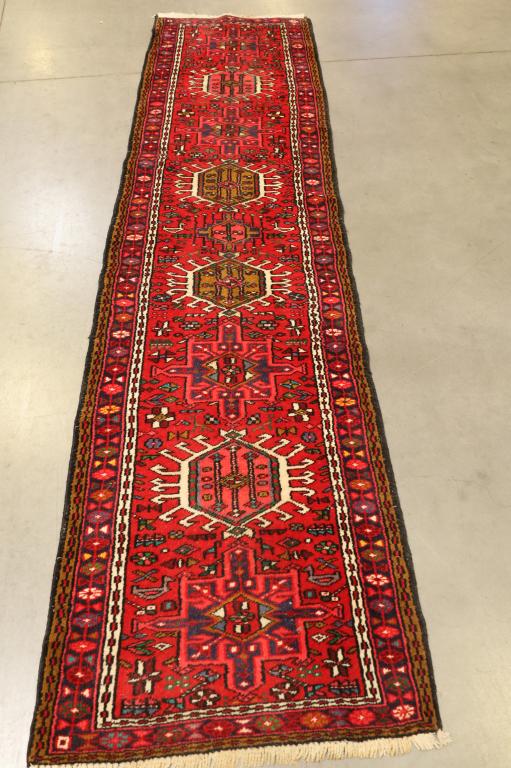 APPROX 9' 5" x 2' 5" HANDMADE WOOL RUNNER (1 of 4)