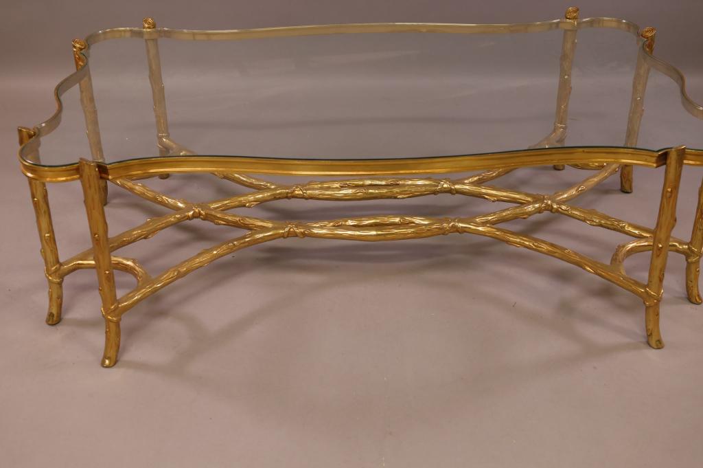 DESIGNER BRASS COFFEE TABLE (1 of 5)