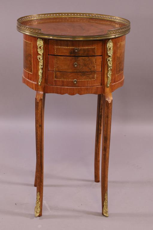 REPRODUCTION INLAID FRENCH NIGHTSTAND (1 of 3)