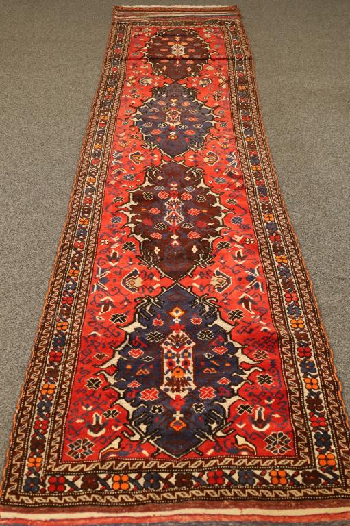 APPROX 12' 3" x 2' 11" HANDMADE AFGHAN RUNNER (1 of 5)