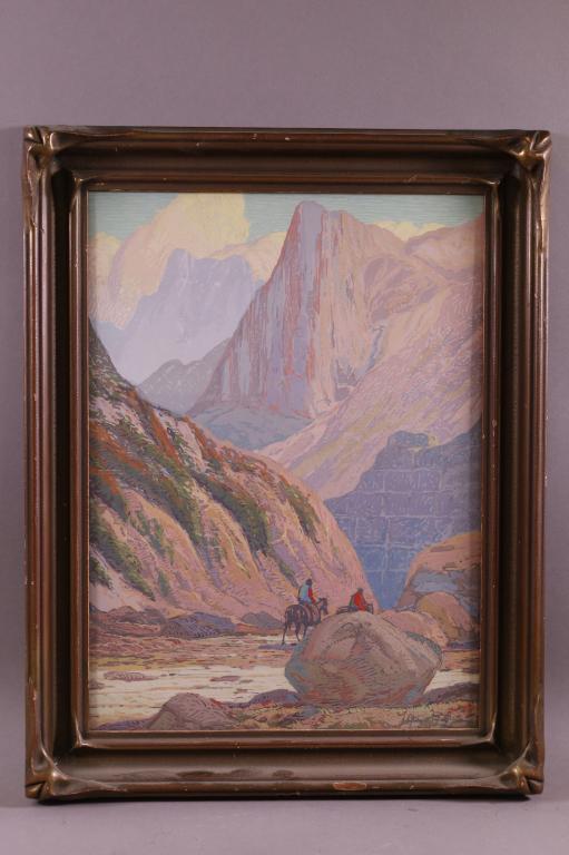 F. GRAYSON SAYRE DESERT SCENE SERIGRAPH (1 of 4)