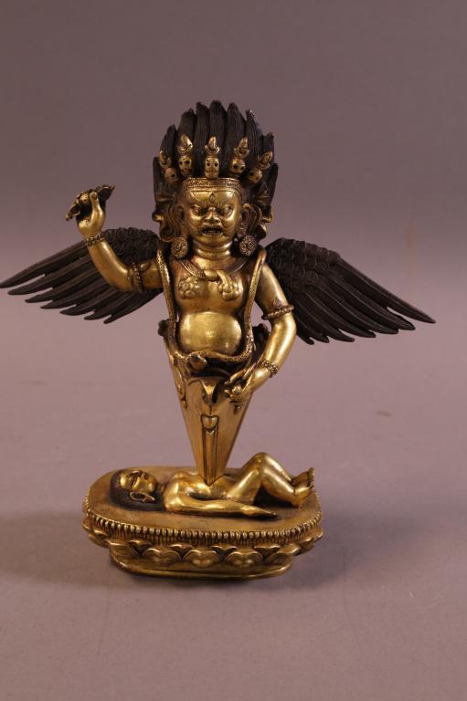 TIBET BRONZE MAHAKALA RATHFUL DIETY BUDDHA (1 of 5)