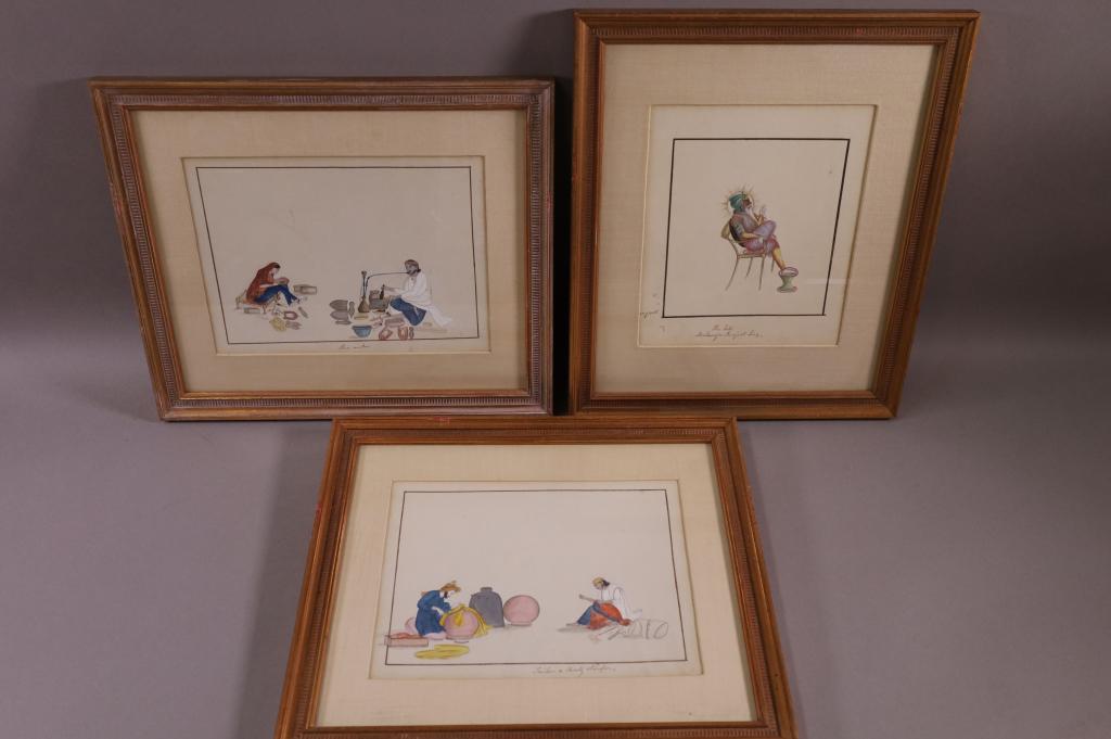 4 INDIAN DRAWINGS (1 of 6)