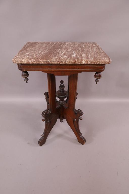 VICTORIAN MARBLE TOP TABLE (1 of 3)