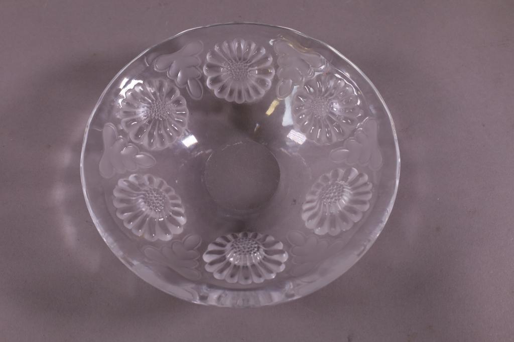 SIGNED LALIQUE FRANCE BOWL (1 of 4)