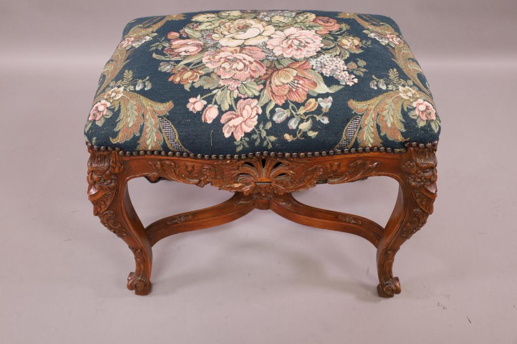 1900'S CARVED VANITY BENCH (1 of 3)