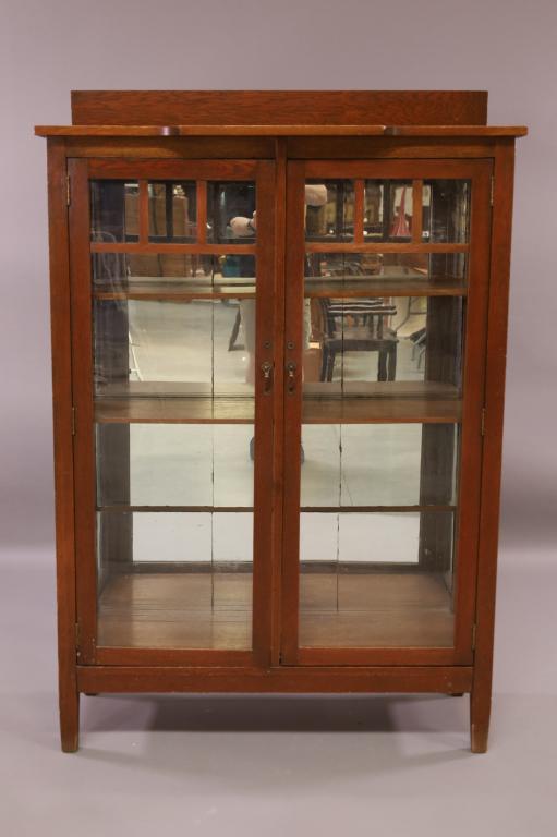 MISSION OAK CHINA CABINET (1 of 4)