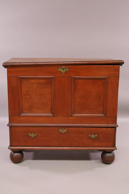 TALL PRIMITIVE BALL FOOT BLANKET CHEST (1 of 5)