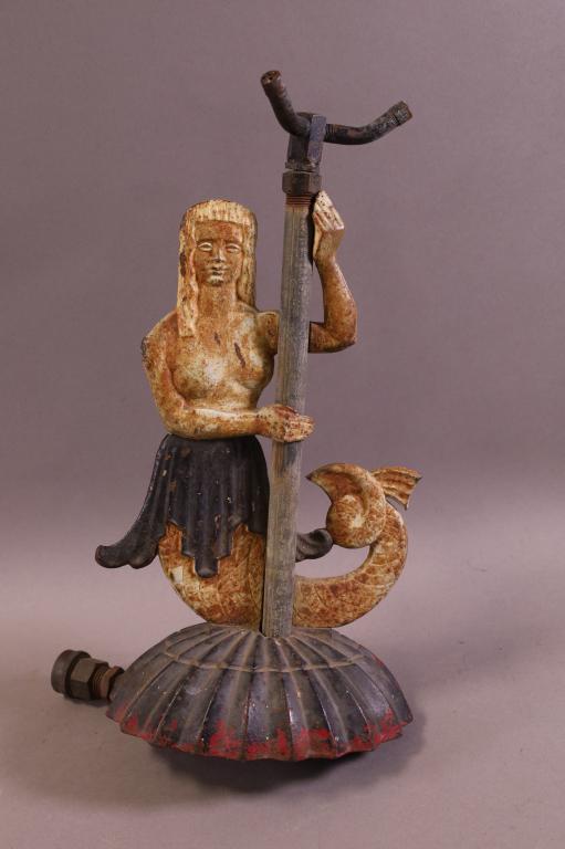 ANTIQUE CAST IRON MERMAID SPRINKLER (1 of 3)