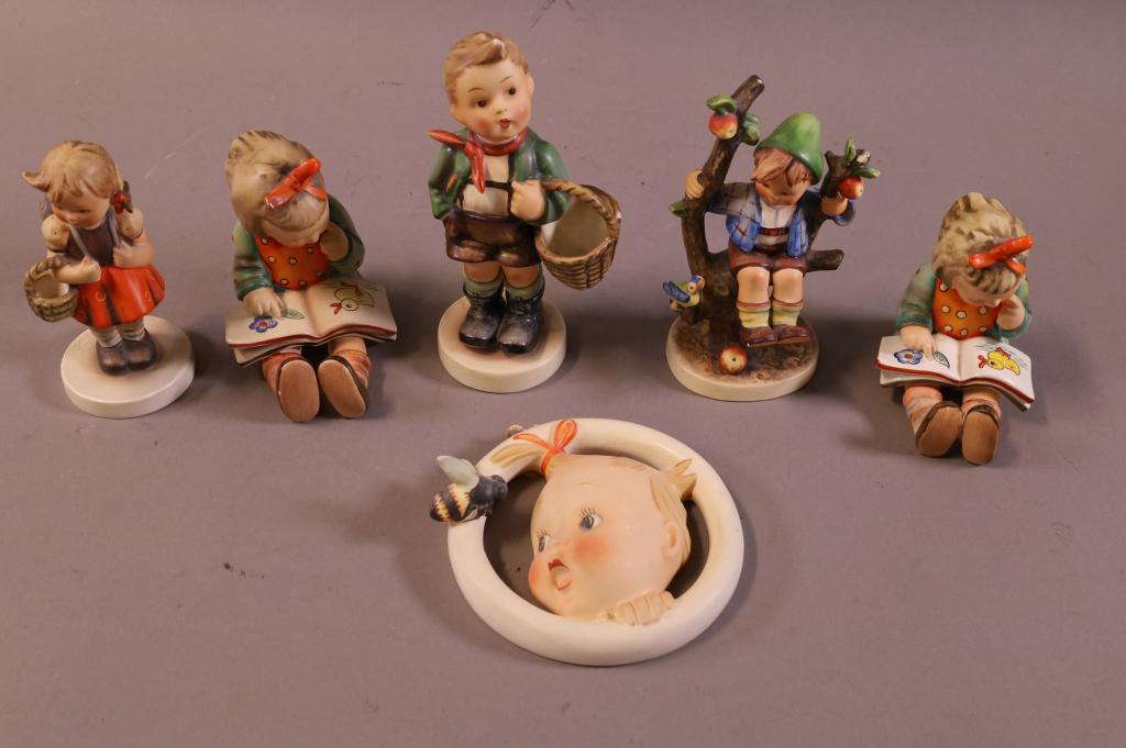 5 HUMMEL FIGURES & PLAQUE (1 of 14)