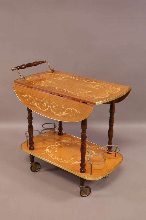 INLAID ITALIAN TEA CART (1 of 3)