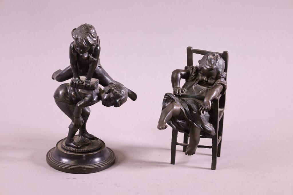 2 SMALL BRONZE STATUES (1 of 5)