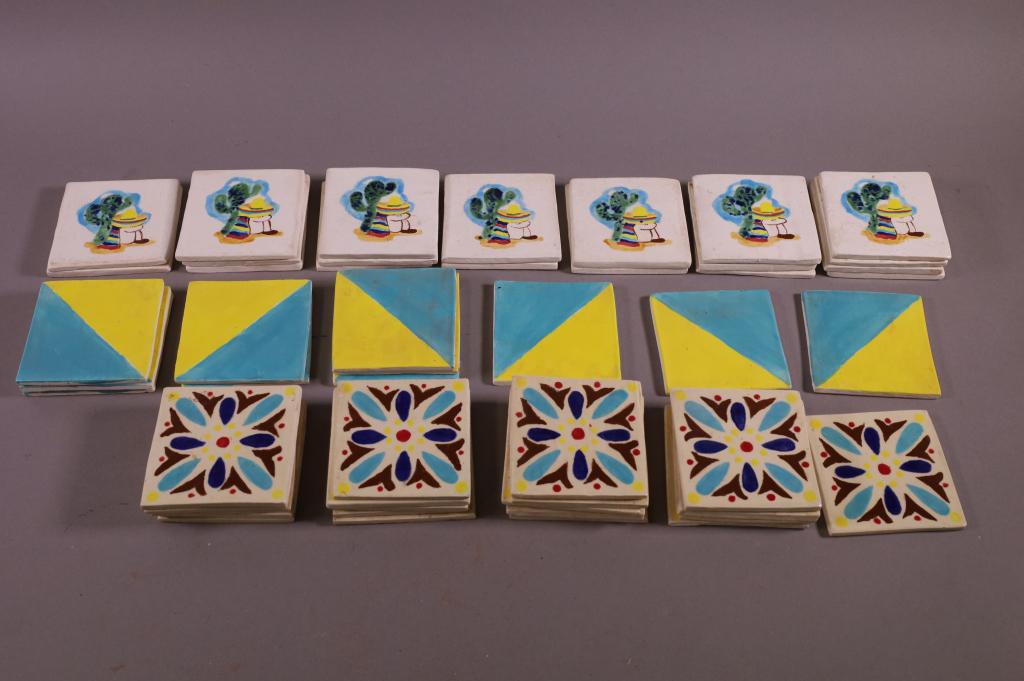 COLLECTION OF 50 MEXICAN TILES (1 of 5)