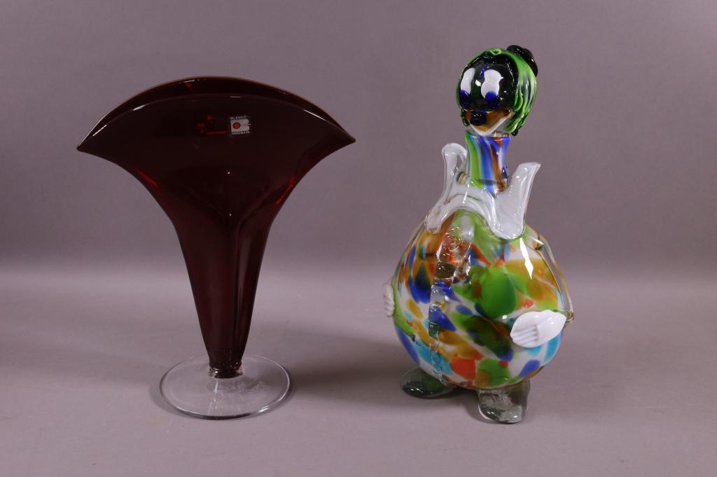 2 PIECES OF MID CENTURY ART GLASS (1 of 5)