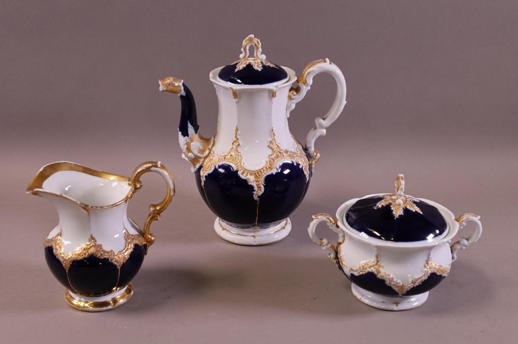 3 PIECE MEISSEN PORCELAIN TEA SET (1 of 4)