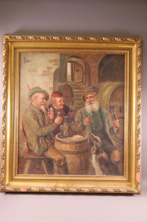 STUBNER GERMAN PUB SCENE PAINTING (1 of 7)