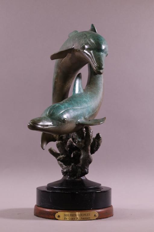 "DOLPHIN COUPLES" BRONZE STATUE (1 of 5)