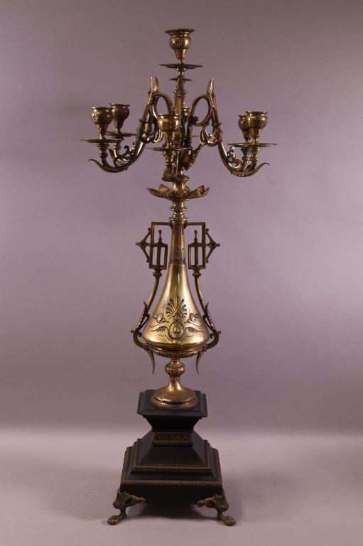 LARGE ANTIQUE FRENCH CANDELABRA (1 of 3)