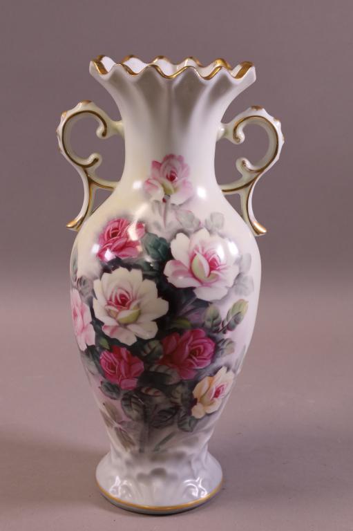 HAND PAINTED PORCELAIN VASE (1 of 2)