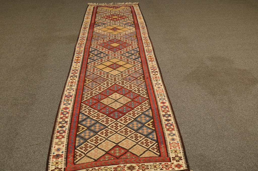 APPROX 13' 2" x 4' 2" HANDMADE KILIM RUNNER (1 of 4)