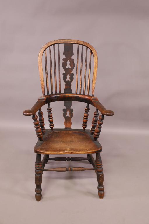 19TH CENTURY WINDSOR ARM CHAIR (1 of 3)