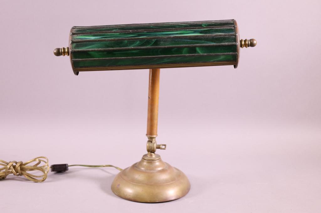 LEADED GLASS DESK LAMP (1 of 2)