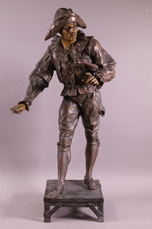 TALL JESTER FIGURE BY E. PICAULT (1 of 4)